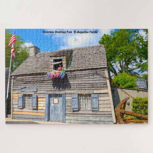 We houden van het oude schoolhuis St. Augustine Fl Legpuzzel (Horizontaal)