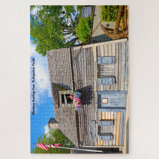 We houden van het oude schoolhuis St. Augustine Fl Legpuzzel (Verticaal)
