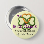 We houden van Irish Dance Ronde Button 7,6 Cm (Voorkant /achterkant)