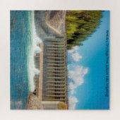 We houden van Jackson Lake Wyoming. Jigzaag Puzzle Legpuzzel (Horizontaal)