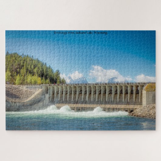 We houden van Jackson Lake Wyoming Jigzaag Puzzle Legpuzzel (Horizontaal)