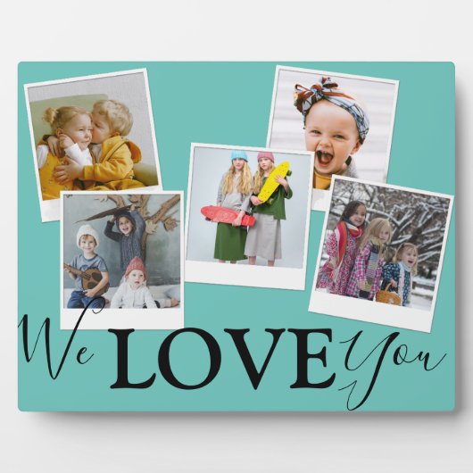 We houden van je | 5 Foto-collage | Fotoplaat (Voorkant)