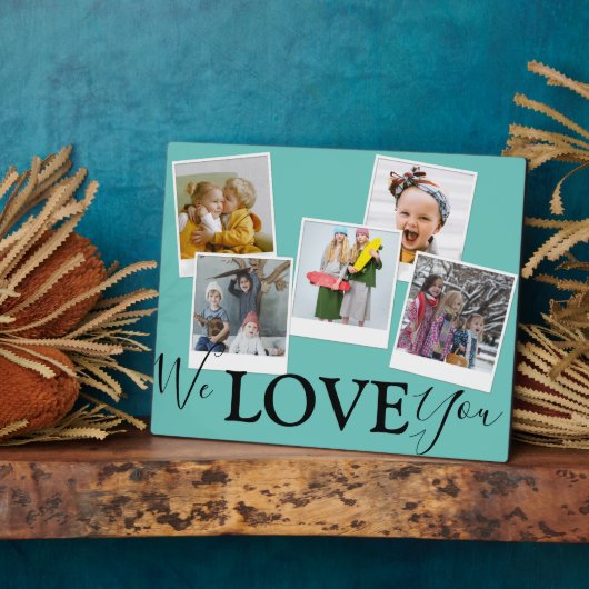 We houden van je | 5 Foto-collage | Fotoplaat (Zijkant)
