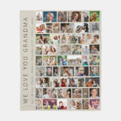 We houden van je | Aangepaste 54 fotocollage Fleece Deken (Voorkant)