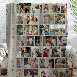 We houden van je | Aangepaste 54 fotocollage Fleece Deken