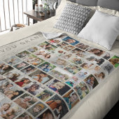 We houden van je | Aangepaste 54 fotocollage Fleece Deken