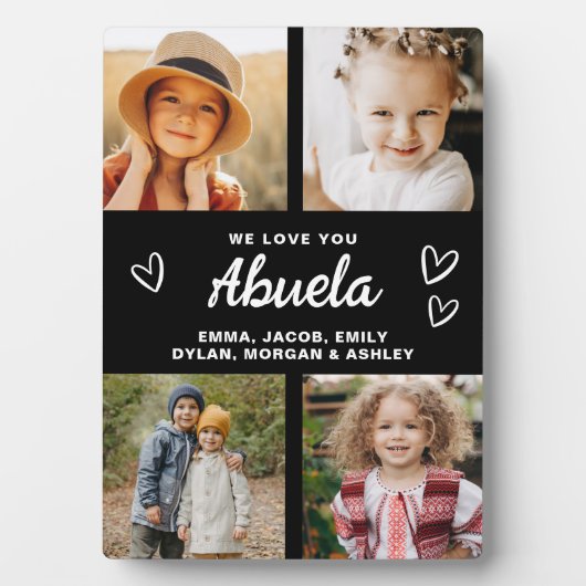 We houden van je Abuela Family Moderne Fotocollage Fotoplaat (voorkant)
