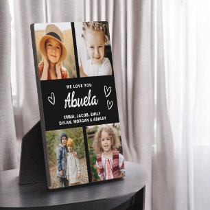 We houden van je Abuela Family Moderne Fotocollage Fotoplaat