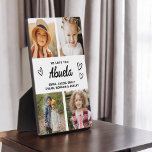 We houden van je Abuela Family Moderne Fotocollage Fotoplaat<br><div class="desc">De Abuela We Love You Heart Modern Photo Collage Plaque is een ontroerend en gepersonaliseerd geschenk dat je liefde voor je grootmoeder laat zien. Deze prachtig ontworpen plaquette is voorzien van een hartvormige fotocollage, zodat u uw favoriete familie afbeeldingen toe te voegen in een moderne en stijlvolle lay-out. De oprechte...</div>