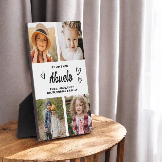 We houden van je Abuelo moderne fotocollage Fotoplaat
