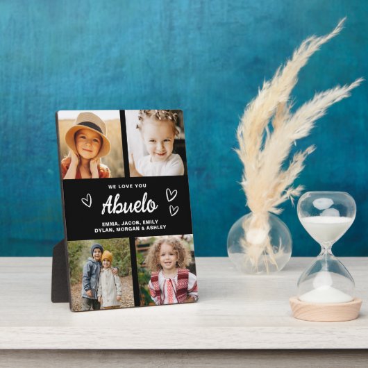 We houden van je Abuelo moderne fotocollage Fotoplaat (Zijkant)