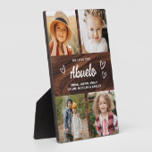 We houden van je Abuelo Rustic Wood Fotocollage Fotoplaat (Zijkant)