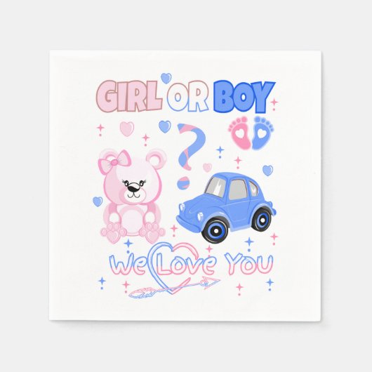 We houden van je Baby shower Servet (Voorkant)