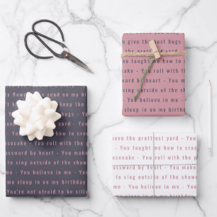 We houden van je berichten 40e verjaardag inpakpapier vel