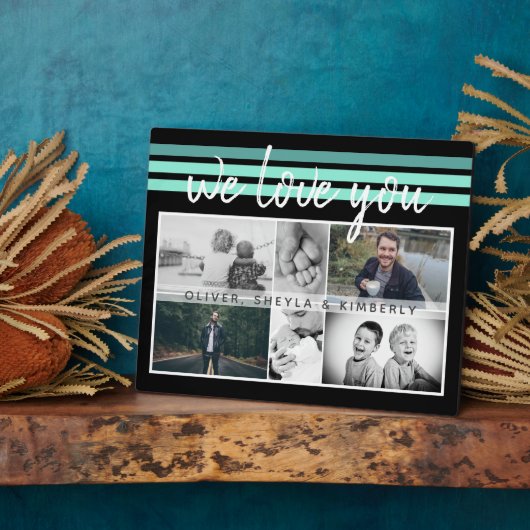 We houden van je Black Script Family 6 Photo Colla Fotoplaat (Zijkant)