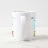 We houden van je Blauwgroen roze bloemen Grote Koffiekop (Achterkant)