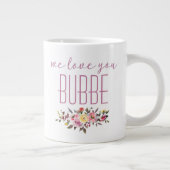 We houden van je Bubbe Pink Floral Grote Koffiekop (Rechts)