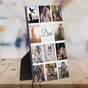 We houden van je DAD Modern Grey Elegant Vaderdag Fotoplaat