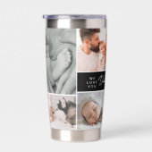 We houden van je Daddy Custom Multi Foto's Vaderda Geïsoleerde Drinkbeker (Rechts)