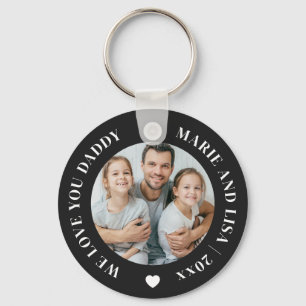 We houden van je Daddy Happy Vaderdag Custom Photo Sleutelhanger