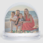 We houden van je familie foto winterbomen sneeuwbol (Voorkant)