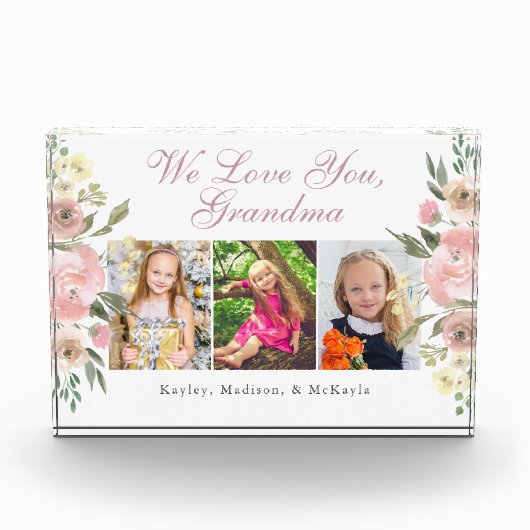 We houden van je  Floral Moederdag Fotoblokken (Voorkant)