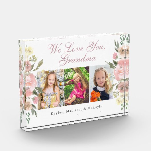 We houden van je  Floral Moederdag Fotoblokken (Links)