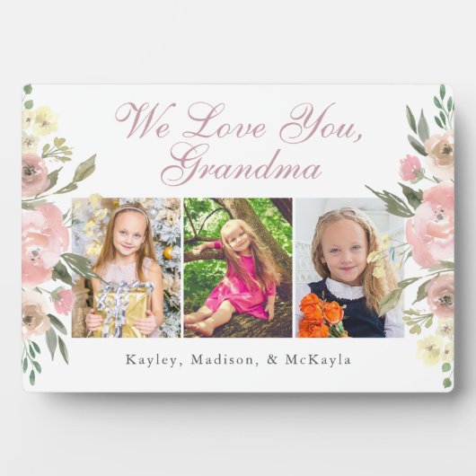 We houden van je Floral Moederdag Fotoplaat (voorkant)