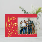 We houden van je Folie Valentijnsdag Kaart (Staand Voorkant)