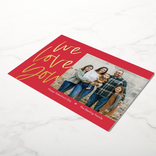 We houden van je Folie Valentijnsdag Kaart (Gedraaid)