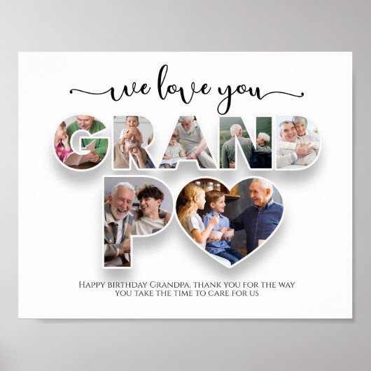 We houden van je fotocollage poster (Voorkant)