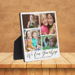 We houden van je Gigi | Grootkinderen 4 Foto-colla Fotoplaat<br><div class="desc">Gigi We houden van je | Grootkinderen 4 Foto Collage Plaque — Maak uw eigen lijst van 4 afbeelding aan uw wensen aan te passen met vier favoriete foto's en namen van kleinkinderen. Maakt een schat cadeau voor grootmoeder voor verjaardag,  moederdag,  grootouders en andere speciale dagen.</div>