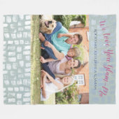 We houden van je Glam-Ma Familie Foto Fleece Deken (Voorkant (Horizontaal))