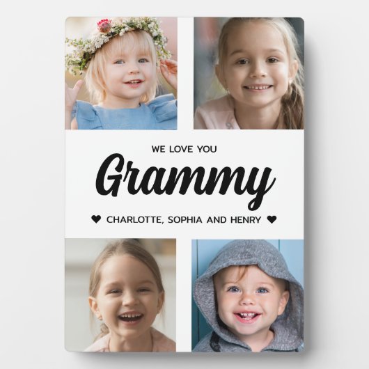 We houden van je Grammy Family Keepsake Fotocollag Fotoplaat (voorkant)