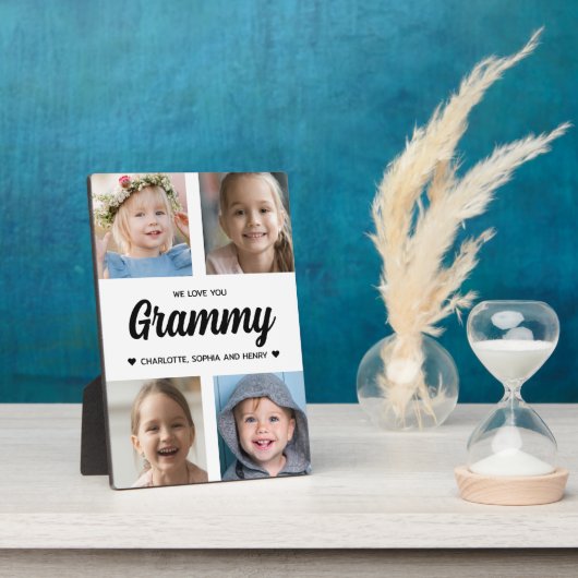 We houden van je Grammy Family Keepsake Fotocollag Fotoplaat (Zijkant)