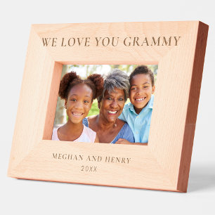 We houden van je Grammy gepersonaliseerde foto Lij Gegraveerde Lijstjes