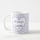 We houden van je Grandad - personaliseren met foto Koffiemok (Links)