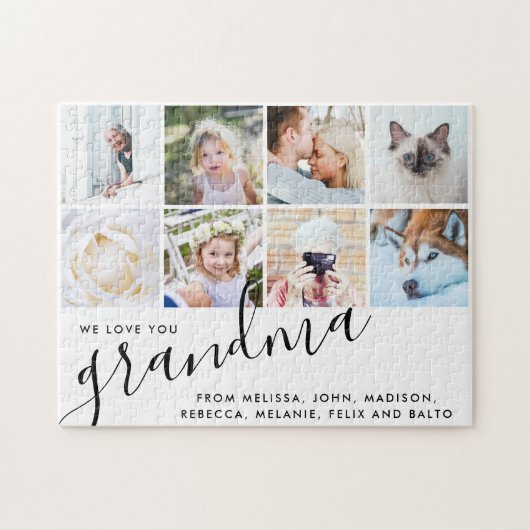 We houden van je GrandMa! Aangepaste fotocadeaus Legpuzzel (Horizontaal)