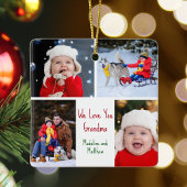 We houden van je Grandma Custom Cute Kinder Photo  Keramisch Ornament