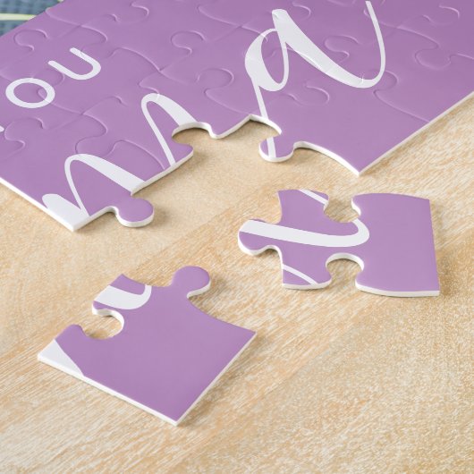 We houden van je Grandma Custom Photo Gift | PAARS Legpuzzel (Zijkant)