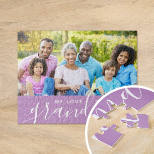 We houden van je Grandma Custom Photo Gift   PAARS Legpuzzel