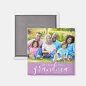 We houden van je Grandma Custom Photo Magneet (Voorkant / Achterkant)
