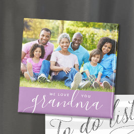 We houden van je Grandma Custom Photo Magneet