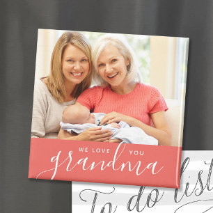We houden van je Grandma Custom Photo Magneet