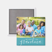 We houden van je Grandma Custom Photo Magneet (Voorkant / Achterkant)
