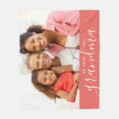 We houden van je Grandma Custom Photo Moederdag Ca Fleece Deken (Voorkant)