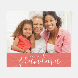 We houden van je Grandma Custom Photo Moederdag Ca Fleece Deken
