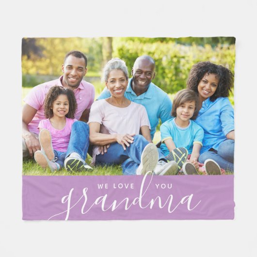 We houden van je Grandma Custom Photo Moederdag Ca Fleece Deken (Voorkant (Horizontaal))