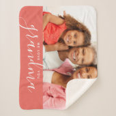 We houden van je Grandma Custom Photo Moederdag Ca Sherpa Deken (Voorkant)