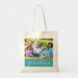 We houden van je Grandma Custom Photo Moederdag Ca Tote Bag